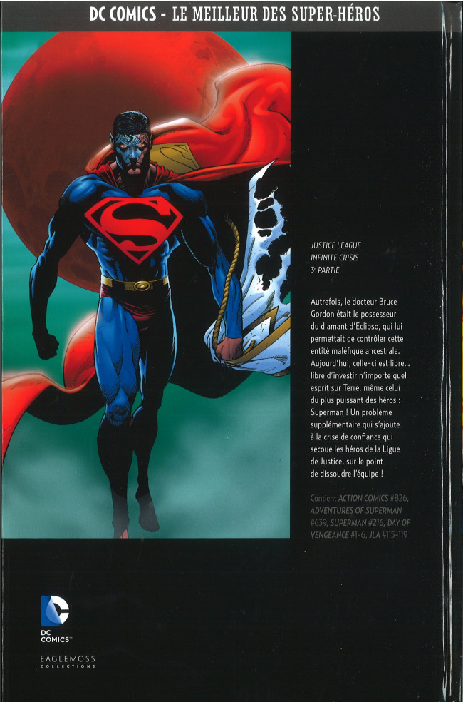 Verso de l'album DC Comics - Le Meilleur des Super-Héros Hors-série Volume 10 Justice League - Infinite Crisis - 3e Partie