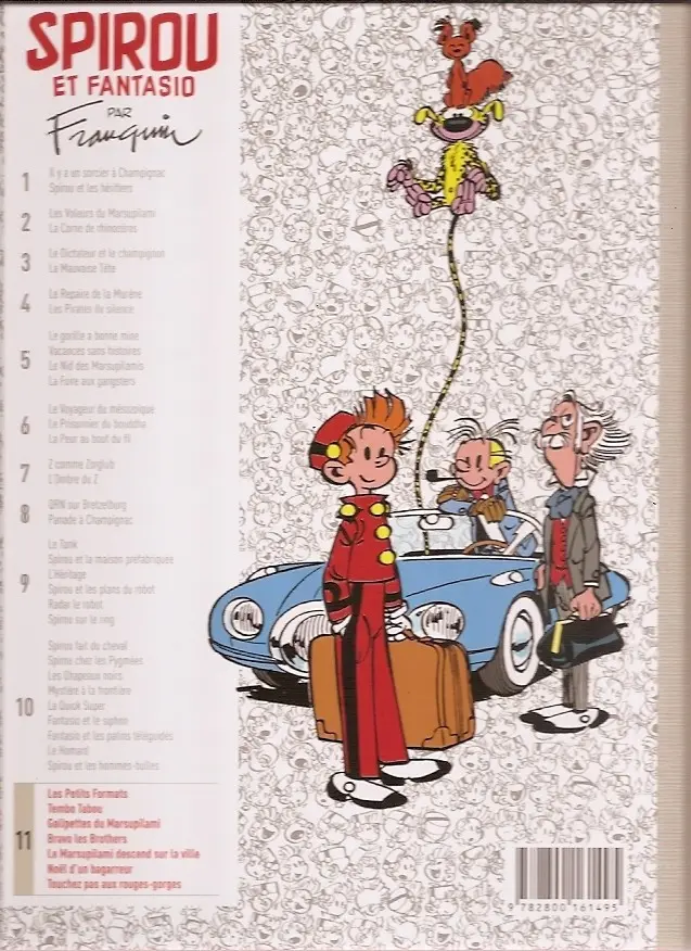 Verso de l'album Spirou et Fantasio Tome 11