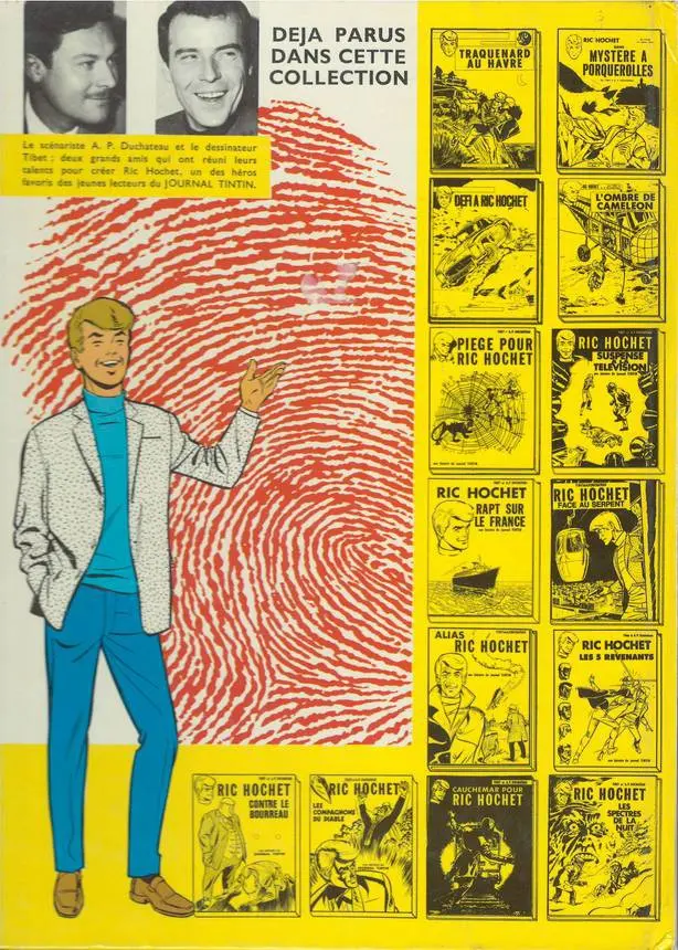 Verso de l'album Ric Hochet Tome 15 Le Monstre de Noireville