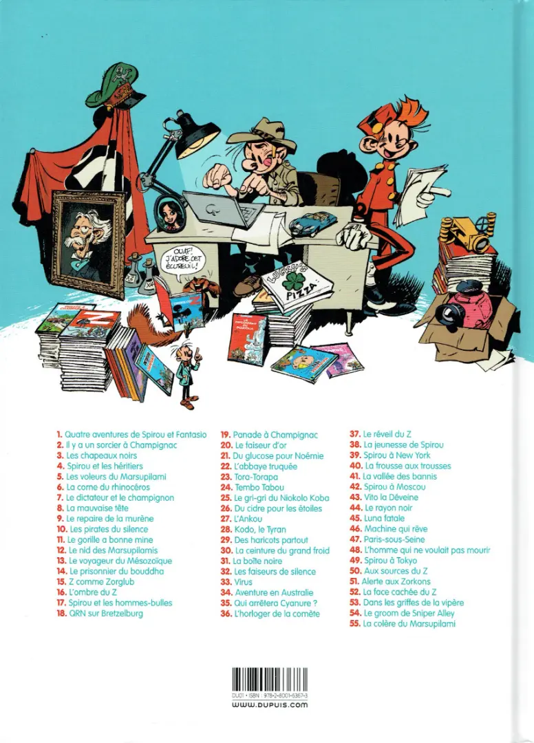 Verso de l'album Spirou et Fantasio Tome 55 La colère du Marsupilami