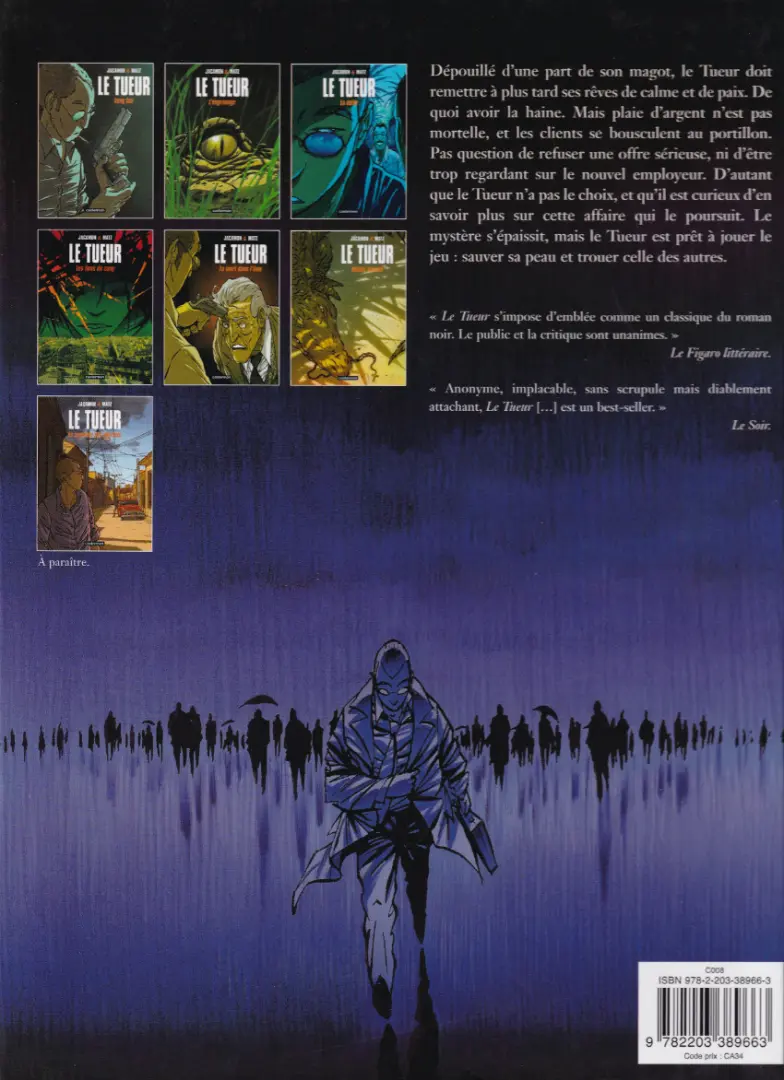 Verso de l'album Le Tueur Tome 3 La dette