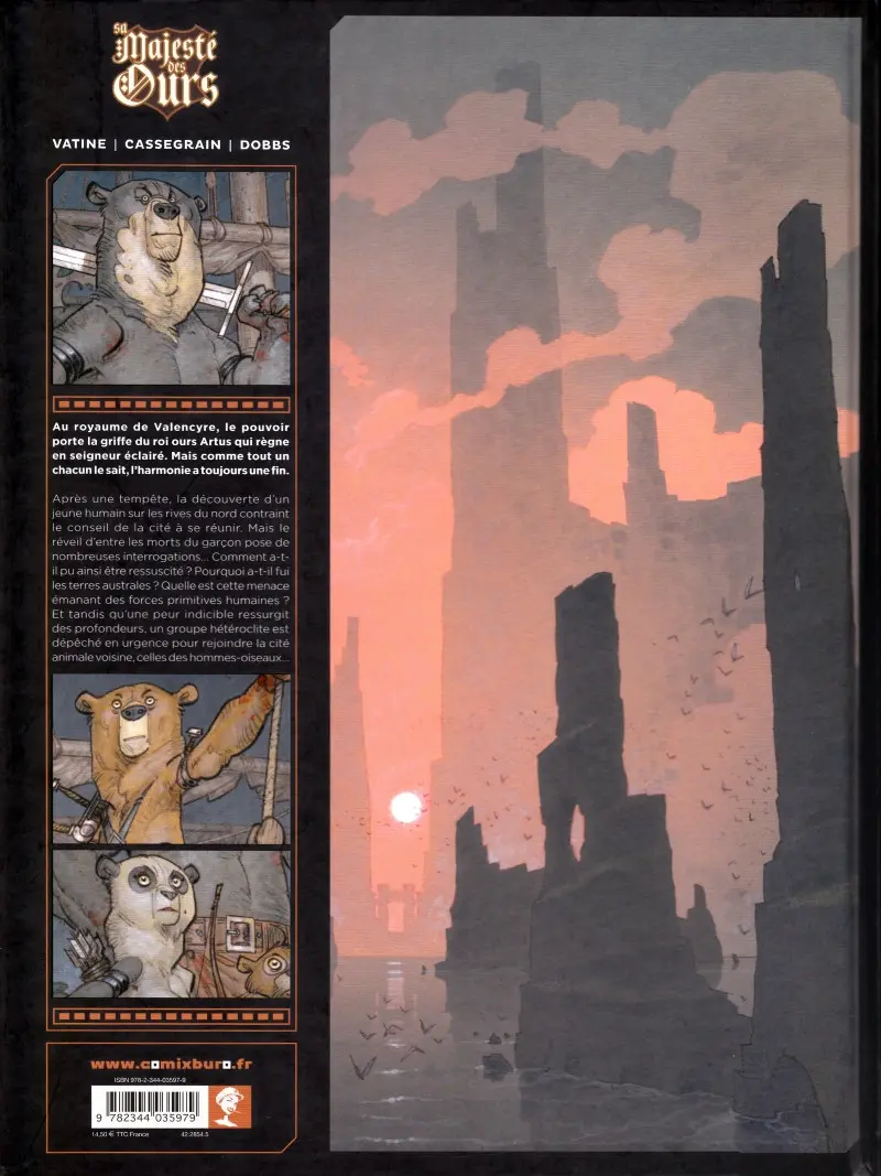 Verso de l'album Sa Majesté des Ours Tome 1 Les Colonnes de Garuda