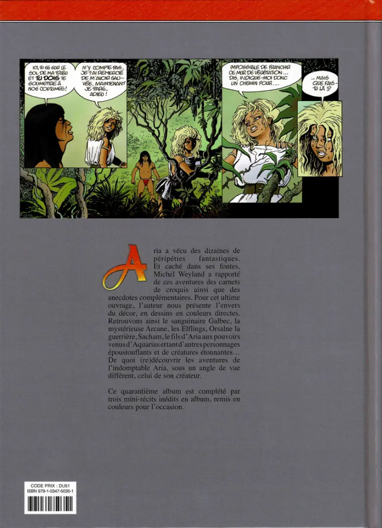 Verso de l'album Aria Carnet de voyage