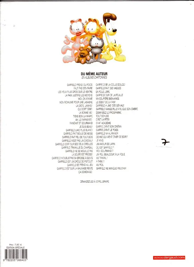 Verso de l'album Garfield Tome 46 Moi, gourmand ?