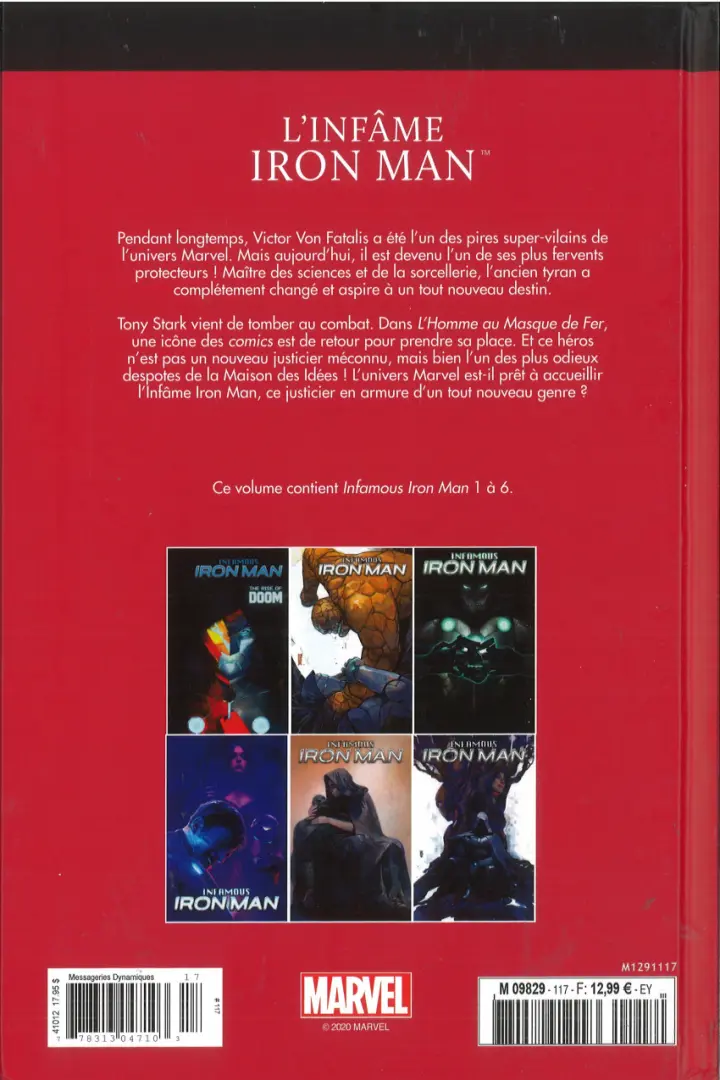 Verso de l'album Le meilleur des Super-Héros Marvel Tome 117 L'Infâme Iron Man