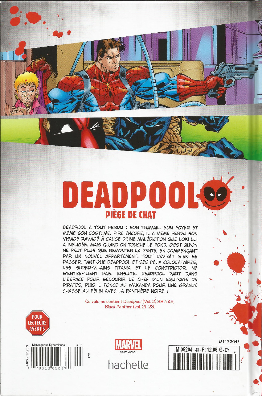 Verso de l'album Deadpool - La collection qui tue Tome 43 Piège de chat