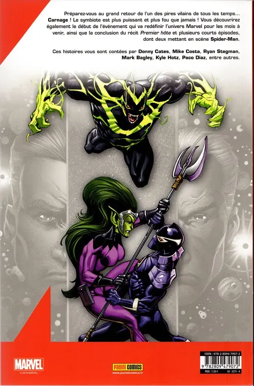 Verso de l'album Venom Volume 5 Naissances