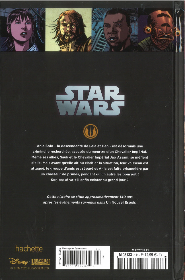Verso de l'album Star Wars - Légendes - La Collection Saison 111 Star Wars Legacy Saison II - III. Fugitive