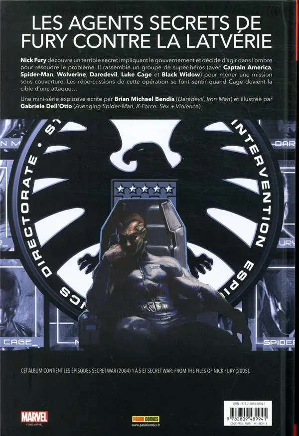 Verso de l'album Secret War