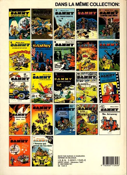 Verso de l'album Sammy Tome 17 Les bébés flingueurs