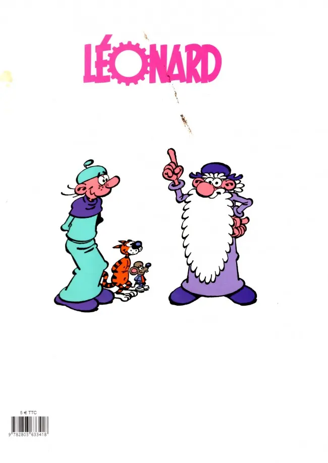 Verso de l'album Léonard Tome 14 Le poids du génie