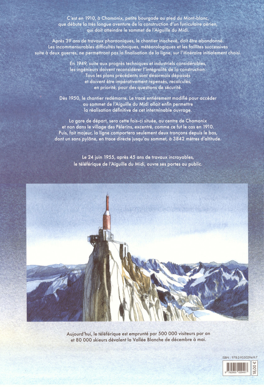 Verso de l'album Chamonix Mont-Blanc Tome 8 L'Aiguille du Midi
