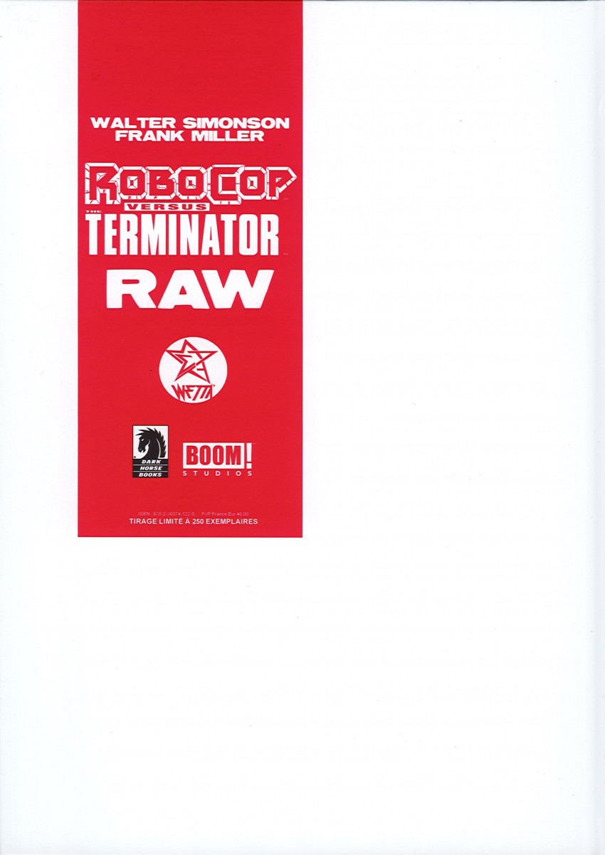 Verso de l'album RoboCop versus The Terminator