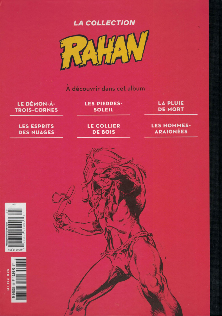 Verso de l'album Rahan (La Collection - Hachette) Tome 25