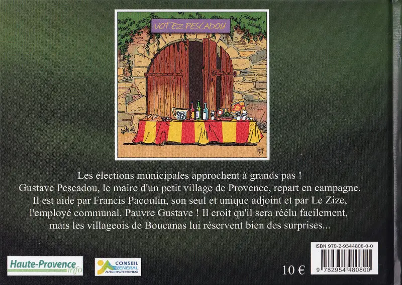 Verso de l'album Scrutin à la provençale Tome 1 Je vous salue, mairie !