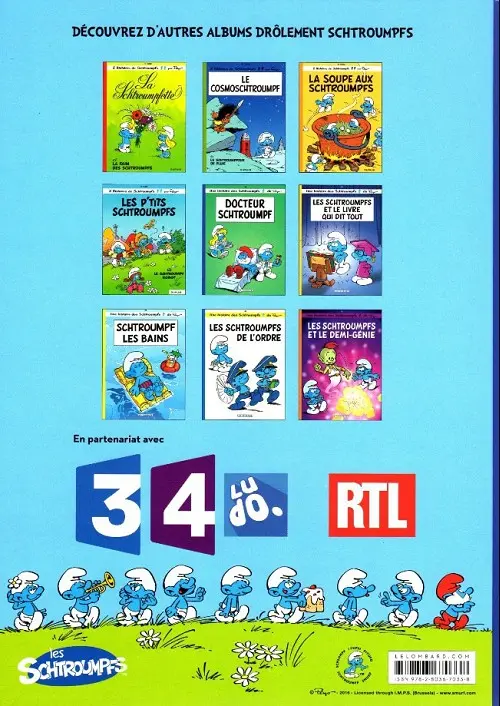 Verso de l'album Les Schtroumpfs Tome 19 Le Schtroumpf sauvage