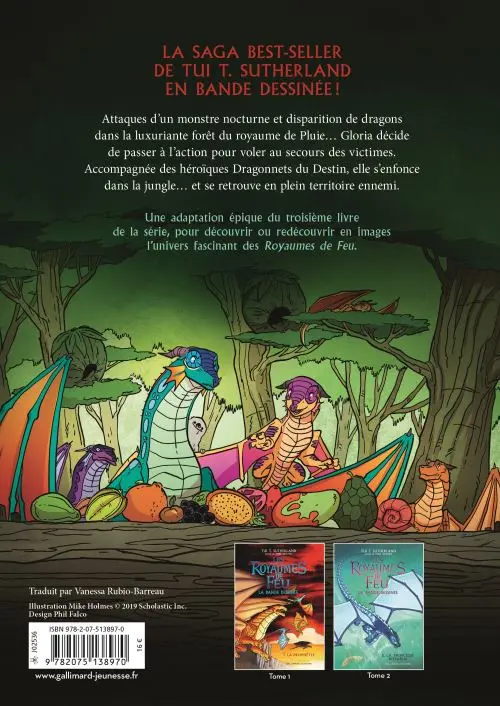Verso de l'album Les royaumes de Feu 3 Au Cœur de la Jungle