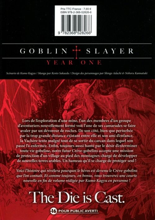 Verso de l'album Goblin Slayer : Year One 2