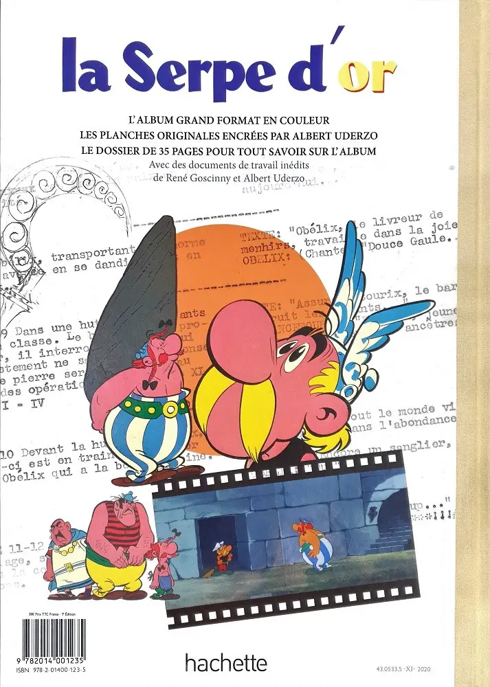 Verso de l'album Astérix Tome 2 La Serpe d'or