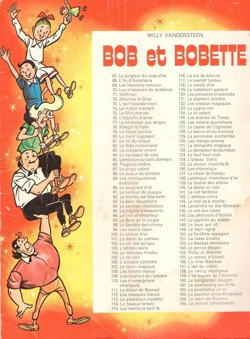 Verso de l'album Bob et Bobette Tome 100 Le cheval d'or