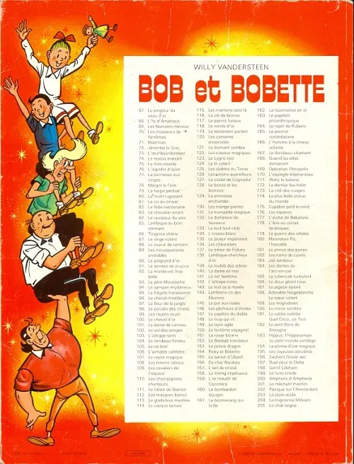 Verso de l'album Bob et Bobette Tome 118 Le cercle d'or