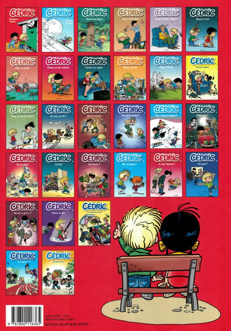 Verso de l'album Cédric Tome 1 Premières classes