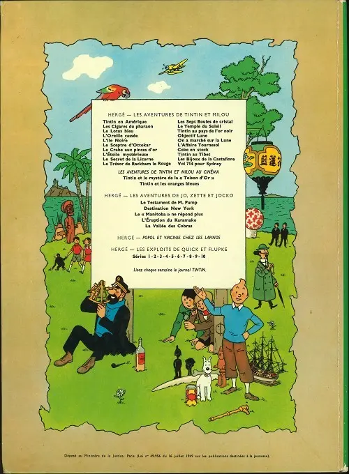 Verso de l'album Tintin Tome 17 On a marché sur la Lune