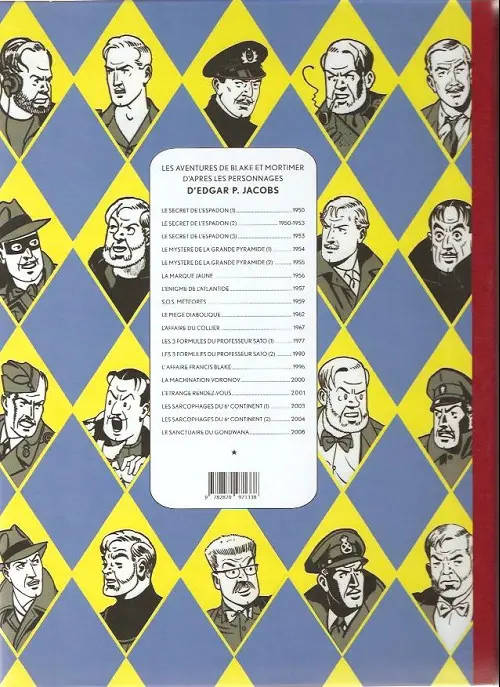 Verso de l'album Blake et Mortimer Tome 15 L'étrange rendez-vous