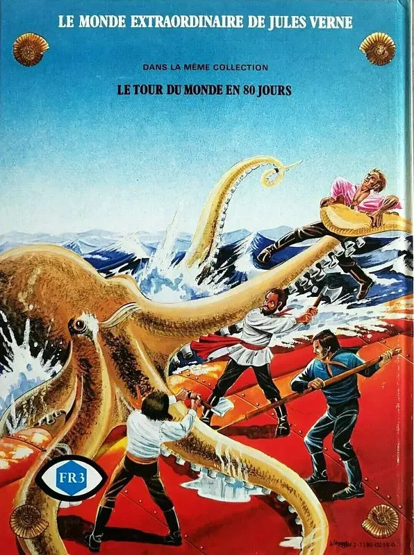 Verso de l'album Télé-Librairie (Collection) 20 000 lieues sous les mers