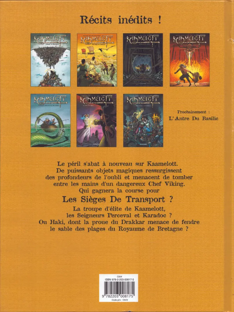 Verso de l'album Kaamelott Tome 2 Les sièges de transport