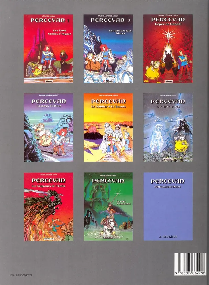 Verso de l'album Percevan Tome 6 Les clefs de feu