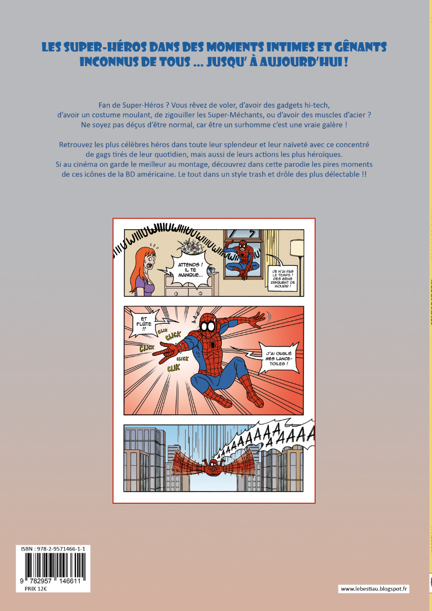 Verso de l'album Comic Parody Tome 3 Les Gags de l'Infini