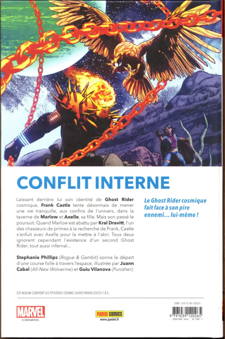 Verso de l'album Cosmic Ghost Rider - Crise d'identité