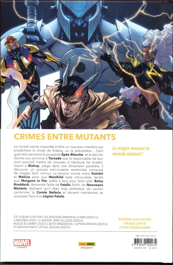Verso de l'album Destiny of X Volume 25