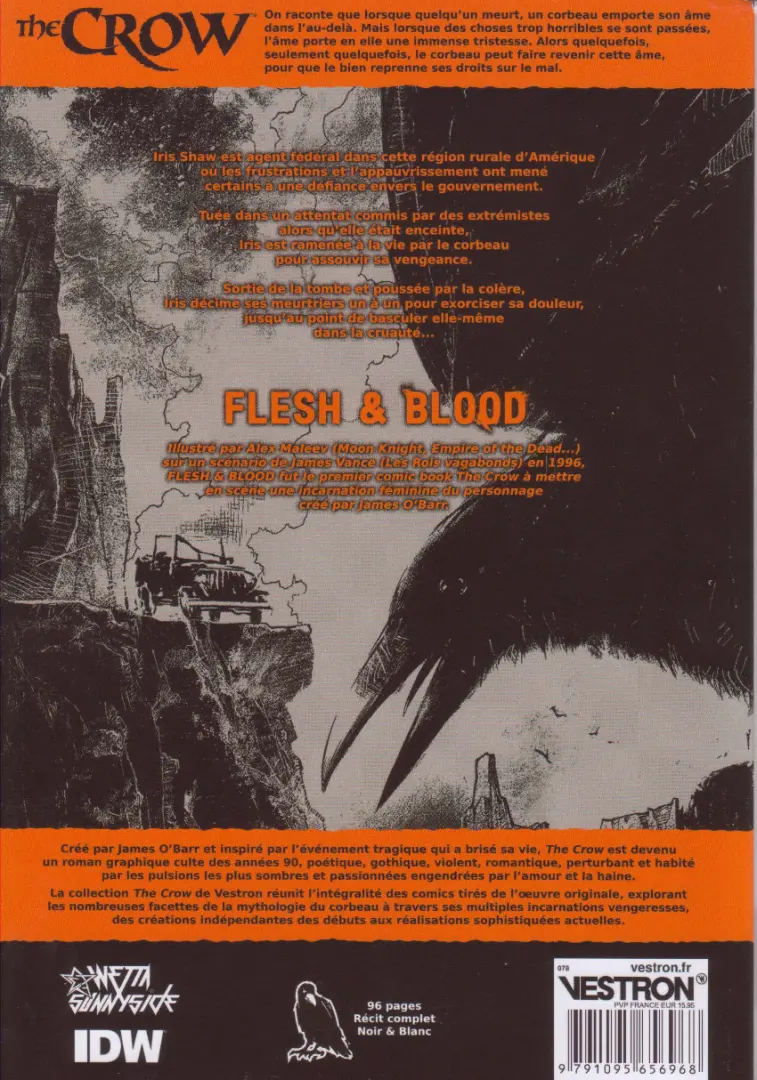 Verso de l'album The crow - Flesh & Blood