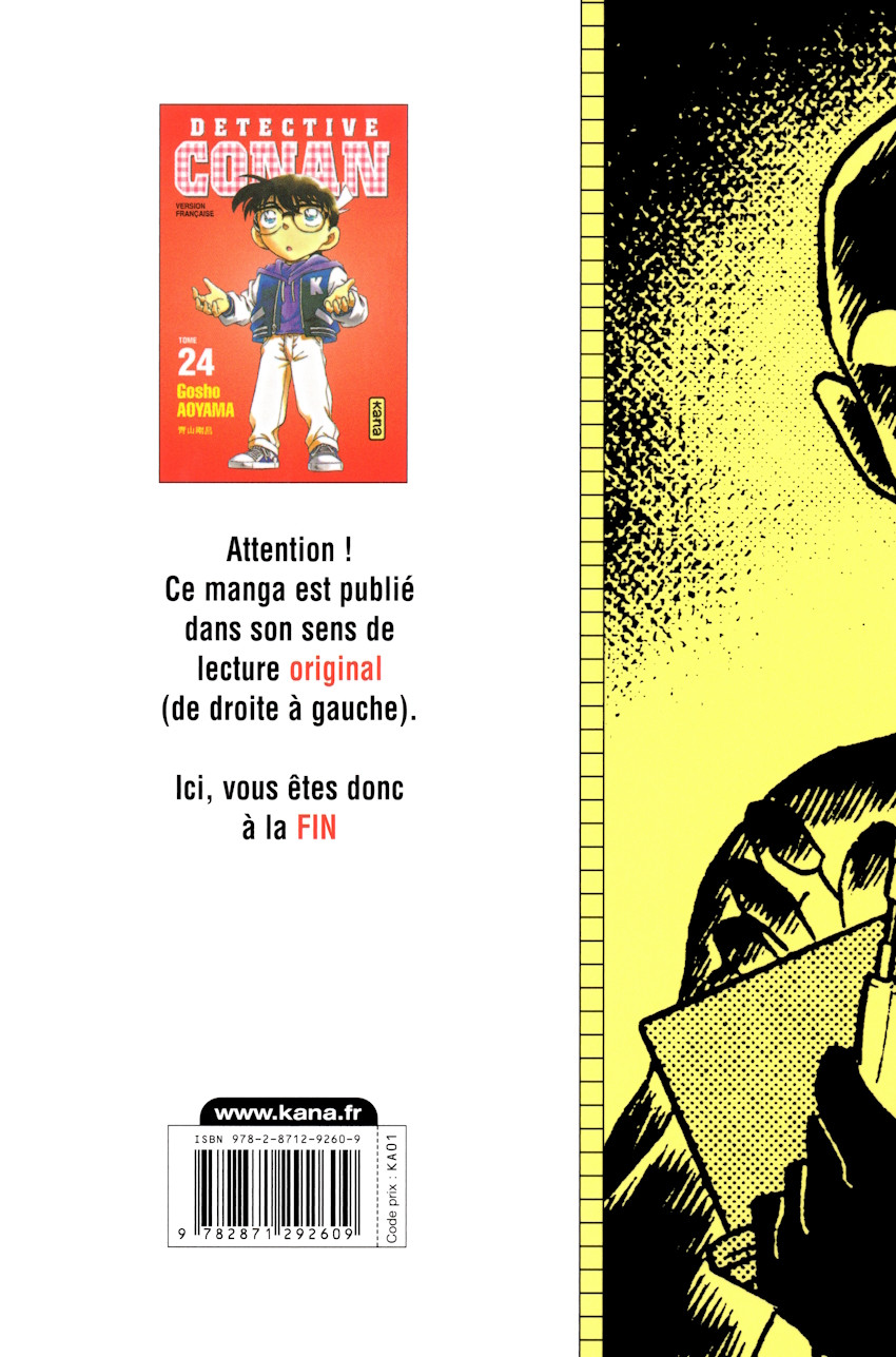 Verso de l'album Détective Conan 24