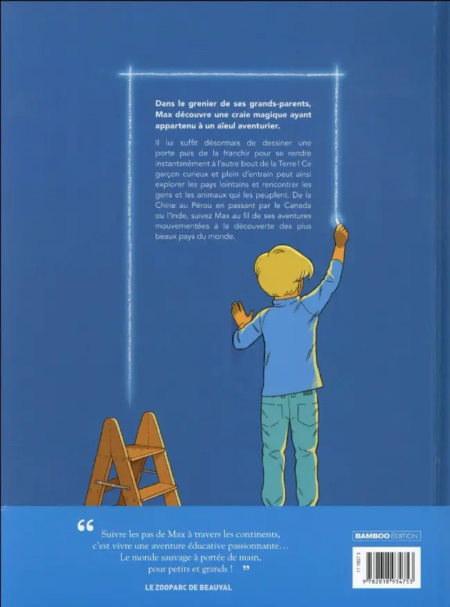 Verso de l'album La Craie des étoiles Tome 1