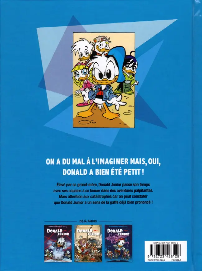 Verso de l'album Donald Junior Tome 3