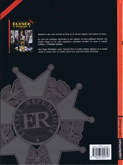 Verso de l'album Élysée république Tome 1 Secret Présidentiel
