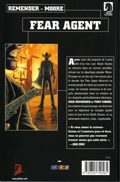 Verso de l'album Fear Agent Tome 5 Conflit d'égo