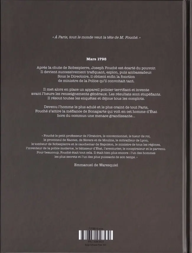 Verso de l'album Fouché Tome 2 Le policier