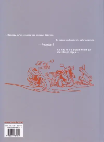 Verso de l'album Geronimo Tome 1 Tome 1/3