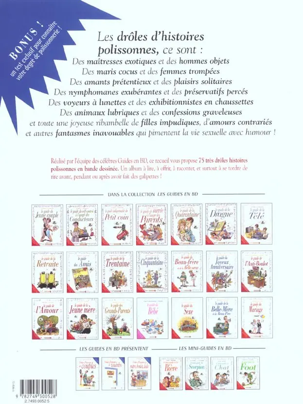 Verso de l'album Les Guides en BD présentent... Tome 4 Drôles d'histoires Polissonnes
