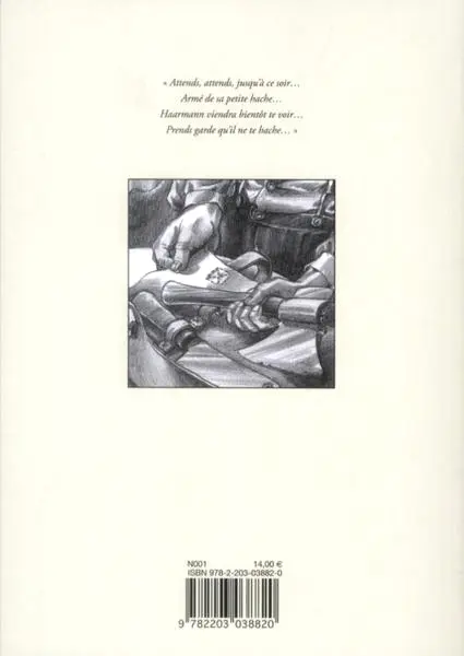 Verso de l'album Haarmann, le boucher de Hanovre