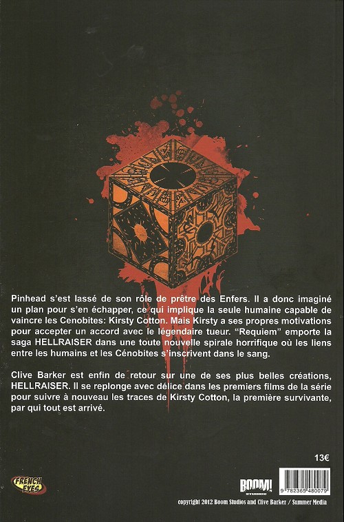 Verso de l'album Hellraiser Tome 2