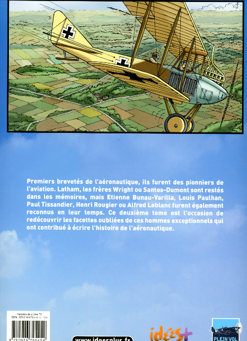 Verso de l'album Histoires de pilotes Tome 2 Les premiers brevets
