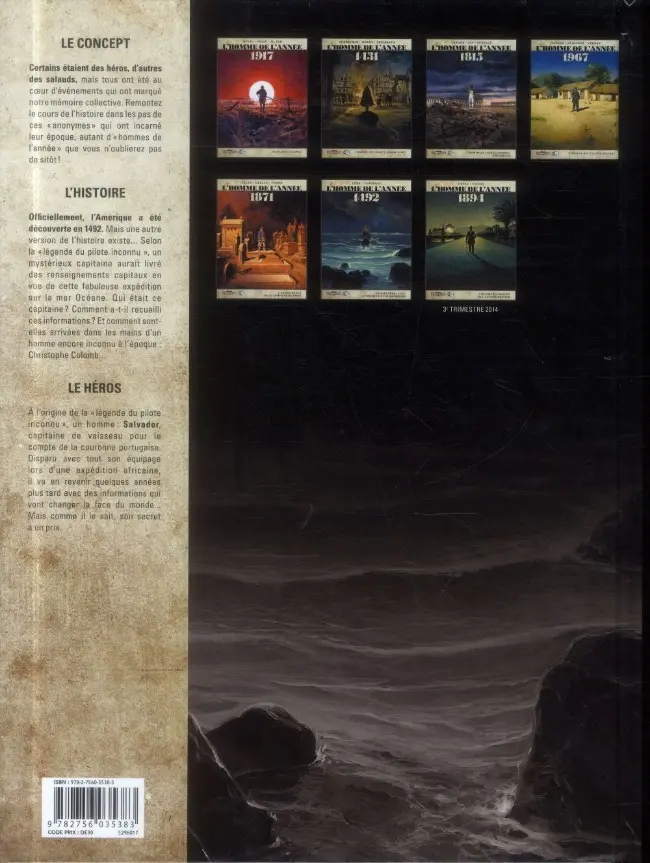 Verso de l'album L'Homme de l'année Tome 6 1492