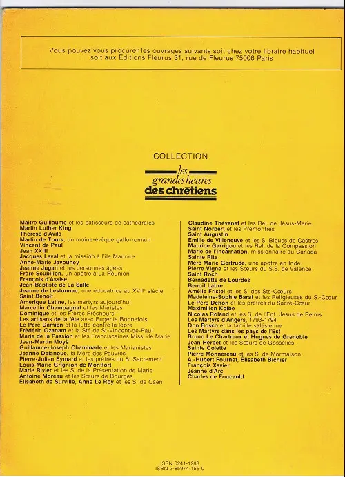 Verso de l'album Jeanne d'Arc