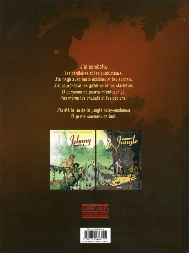 Verso de l'album Johnny Jungle Tome 1 Première partie