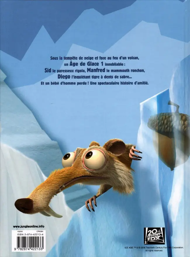 Verso de l'album L'Âge de glace 1